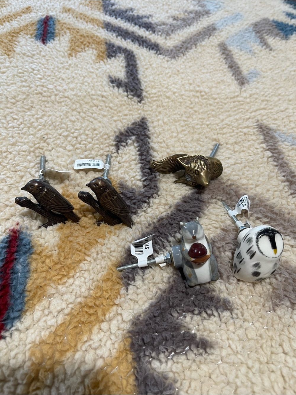 Anthropologie Cabinet Knobs — Woodland Animal Set 🦉🦊🐦🐿️
